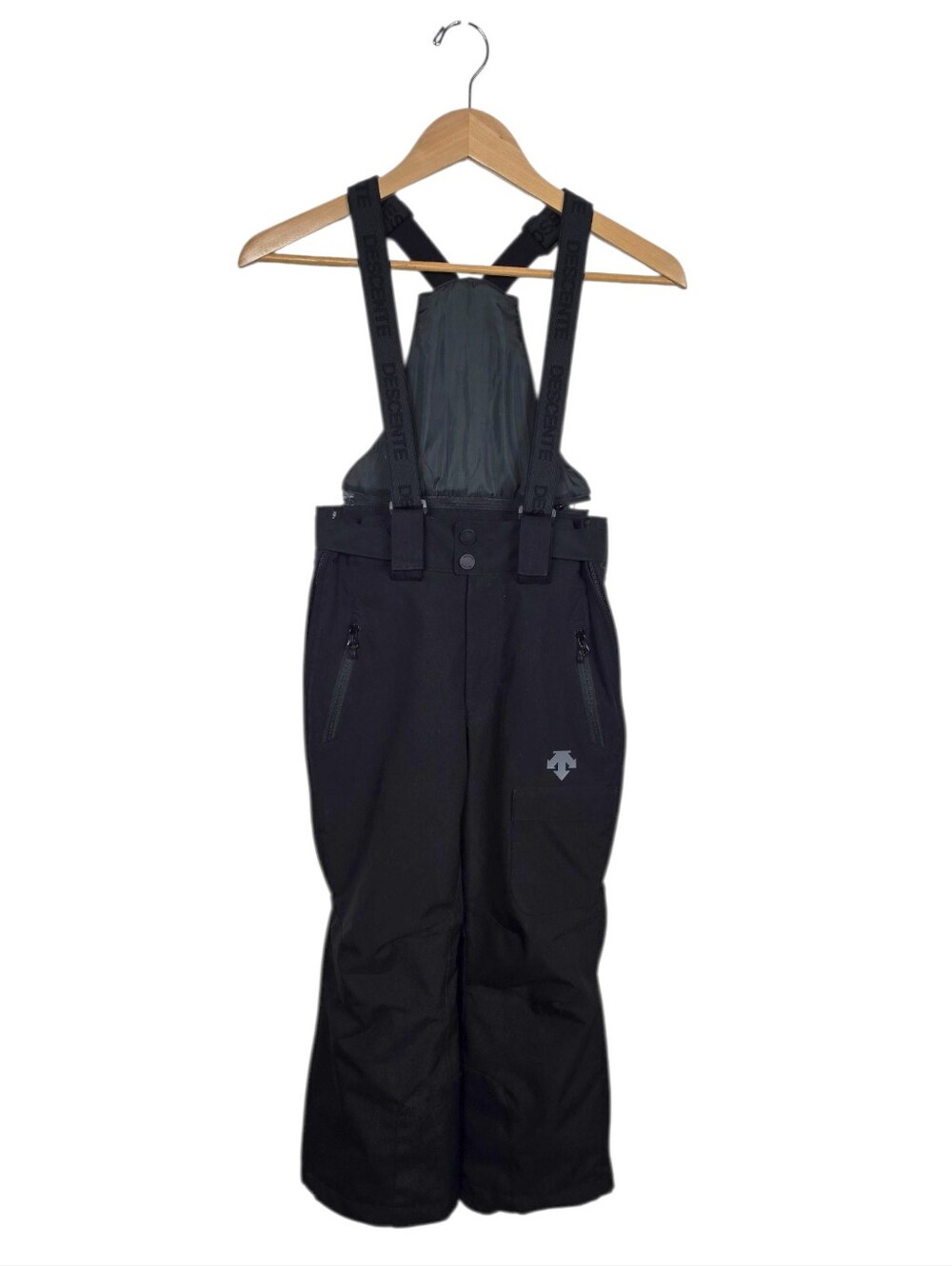 Descente Kids Ski Convertible Snow Bibs Pants Black Size US 8 120 cm
